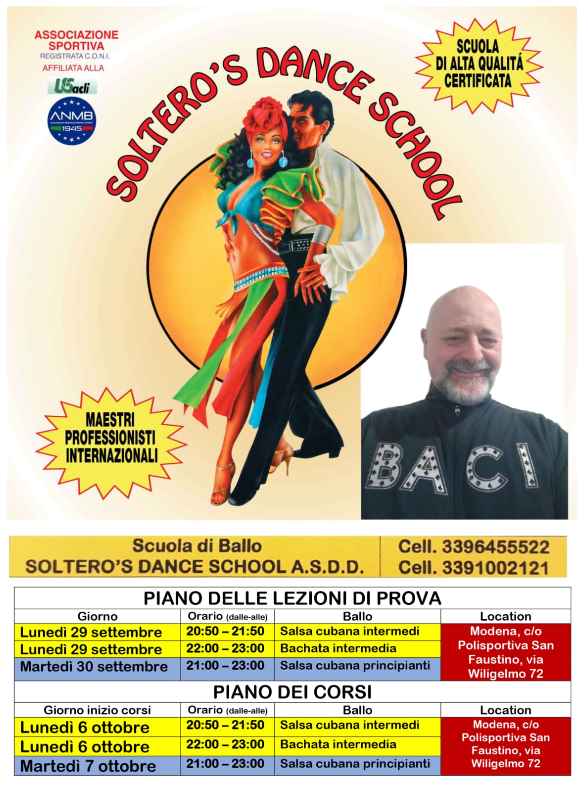 Programma dei corsi per l'anno 2024/2025